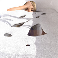 blonde bath shrunken_man digital_render