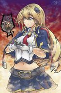 drawing giantess blonde color handheld green_eyes brunette looking_at_tiny embernaga blazblue