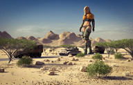 giantess panties blonde armor tank road digital_render render-farmer military_vehicles