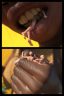 nude vore clothed handheld scared shrunken_men open_mouth inside_mouth dark_skin fist panels imminent_vore digital_render vorifax