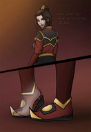 drawing feet color clothed toes soles brunette insole smiling in_shoe story shrunken_man under_foot avatar orange_eyes looking_back see_through panels azula no_background avatar_the_last_airbender zuzu fetishcultist