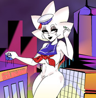 breasts giantess nude city color handheld cosplay white_skin water_tower steven_universe ghostbusters stay_puft_marshmallow_man white_diamond slugmanoctavio3 cartoon_network