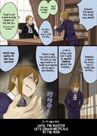 drawing comic color clothed mini_giantess maid_uniform intimidation servant uru bullying