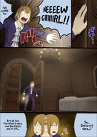 drawing comic color clothed mini_giantess maid_uniform intimidation servant uru bullying