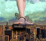 giantess collage feet giga city destruction sandals foot_crush raised_foot cheshirecat