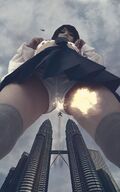 giantess collage panties mega upskirt black_hair skirt buildings helicopter petronas_towers explosion looking_down jets point_of_view kuala_lumpur clivic