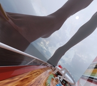 giantess mega barefoot walking outdoors point_of_view digital_render velocityvektor