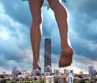 giantess giga city clothed toes barefoot soles walking velocityvektor