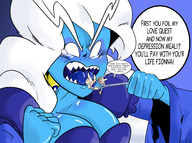 breasts drawing vore color cleavage shrunken_woman fionna adventure_time slugmanoctavio3 ice_queen cartoon_network