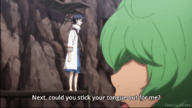 drawing giantess color long_hair green_hair sitting animation monster open_mouth