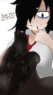 drawing feet black_hair color clothed toes green_eyes sweat smiling socks entrapment nail_polish sweaty_feet no_background sock_entrapment tomoko_kuroki watamote smirking looking_at_tinies femdva