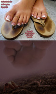 collage feet shrunken_men sandals foot_crush humiliation entrapment cruel dirty under_foot pedicure dialogue mallosmite