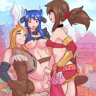 drawing nipples giantess nude blushing blonde aroused color large_breasts destruction penis clothed sex blue_hair brunette town giantesses cat_girl giantesssabs trans kiri strayhem