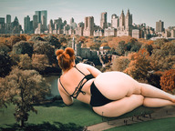 giantess collage panties city butt bra brunette park tekitocreations