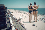 bikini giantess collage mega beach barefoot ocean buildings giantesses tekitocreations