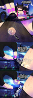 drawing panties upskirt comic black_hair color blue_eyes stockings sweat low_angle teasing cat_girl shrunken_person smelly june top steam mspaintgts entapment