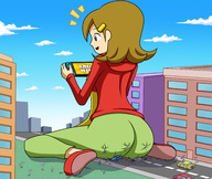 drawing giantess city color butt destruction clothed butt_crush warioware thedaibijin nintendo_switch 5-volt