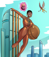 breasts drawing giantess wings city mega alien vixen black_hair color large_breasts rampage cleavage climbing angry gloves red_hair short_hair ghost parody dark_skin metropolis costume king_kong globe earrings justice_league green_lantern helmet glowing_eyes looking_at_tiny dc_comics gorilla_grodd mace daily_planet gorilla bare_midriff caiman2 between_breasts vixen_(dc) hawkgirl mind_control