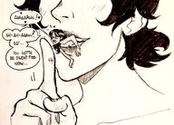 drawing nude monochrome black_hair sarah emily ed imminent_vore ednem