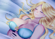 drawing giantess sleeping large_breasts clothed bra a-i-k leon_takayashi