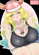 drawing female micro clothed huge_breasts quetzalcoatl lucoa miss_kobayashis_dragon_maid a-i-k