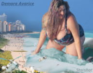 giantess collage large_breasts long_hair destruction beach helicopter brunette bbw wave boats outdoors starshot demora_avarice
