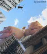 breasts nipples giantess collage low_angle point_of_view starshot lyla_switch