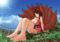 drawing anthro destruction clothed huge_breasts kingdom_hearts fox_girl dakunart kairi_(kingdom_hearts) kingdom_hearts_3