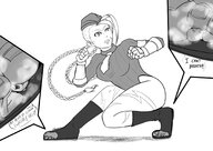 feet monochrome toes sweat boots street_fighter fanart fighting trapped tinies leotard cammy_white stuffy squashing rarayagts inside_boots