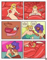 drawing micro nude feet blonde comic color purple_hair kissing shrunken_woman panels taste_buds newother otheruizart