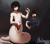 drawing insertion nude black_hair color cum giant male penis small_woman wet anime demon cock_vore smiling succubus short_hair demoness cruel cave long_tongue monster_girl pushing source_needed bangs struggling red_skin looking_at_tiny pale_skin cutaway snake_boy monster_boy cloaca modseven
