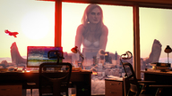 giantess giga long_hair barefoot sitting sunset legs_spread digital_render render-farmer