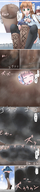 drawing feet blonde comic color long_hair clothed toes ochiko_terada soles anime sequence high_angle low_angle smiling in_shoe story tights boots sitting walking teasing giantesses falling pinned shrunken_person outdoors under_foot smelly japanese_text closed_eyes monster_girl point_of_view dragon_girl dropped dialogue panels bangs shoe_insertion internal_view steam rage_of_bahamut sound_effects looking_at_tiny anne_(rage_of_bahamut) grea