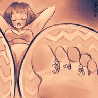 drawing feet monochrome clothed toes soles anime in_shoe short_hair trapped between_toes foot_slave tinies closed_eyes see_through relaxing bangs hugging_toe no_background bare_midriff on_kinky