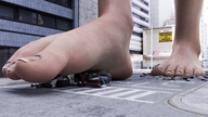 giantess crush feet city comic brunette scared day vehicles struggling pleading digital_render bullies lfcfan