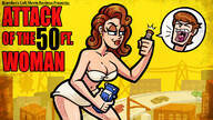 breasts drawing giantess color large_breasts long_hair blue_eyes handheld rampage cleavage bra skirt buildings brunette navel highway vehicles closed_eyes earrings power_lines vehicle_crush attack_of_the_50_foot_woman white_bra looking_at_tiny nancy_archer bare_legs cutaway bare_midriff hooksnfangs titlecard brandons_cult_movie_reviews