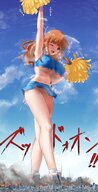 drawing giantess city mega color destruction brunette cheerleader megadrawingcheerleader