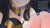 drawing collage feet blushing space black_hair color long_hair clothed planet toes barefoot anime smiling story looming collar jewelry edit skimpy_clothing cosmic_giantess fate_(series) ishtar damao_yu