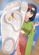 drawing pokemon panties upskirt black_hair color clothed anime low_angle smiling socks foot_crush looking_down outdoors under_foot raised_foot bangs stuck_to_foot tabi_socks bandana jksddm erika_(pokemon)