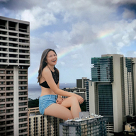 giantess collage city long_hair brunette smiling outdoors kyoujingirls