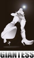 drawing panties upskirt monochrome long_hair high_heels low_angle boots raised_foot hand_on_hips no_background