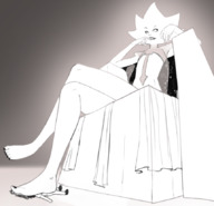 drawing giantess monochrome toes barefoot smiling sitting looking_down pinned under_foot throne white_skin steven_universe white_diamond