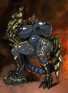 breasts nipples crush nude feet wings dragon large_breasts claws huge_breasts tank foot_crush under_foot no_background warhammer borisalien