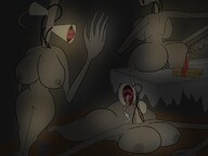 breasts drawing nipples giantess nude pussy mega color large_breasts butt huge_breasts lying_down unknown_artist sitting monster_girl source_needed sitting_on_building rear_view bare_legs bare_midriff no_eyes bare_thighs sirenhead