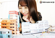 giantess mega color clothed buildings brunette smiling photograph momoka_kato