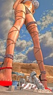color high_heels desert underboob clouds outdoors sky construction_site semi_nude digital_render bare_midriff velocity-vektor