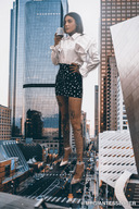 giantess collage city mega black_hair color clothed high_heels buildings short_hair standing streets vehicles outdoors sky tattoo wine_glass bare_legs mrgiantesslover violafalcone17