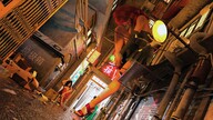 color clothed high_heels smiling red_hair looking_down outdoors alley digital_render bare_legs velocity-vektor
