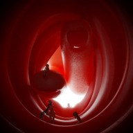 insertion pussy masturbation color long_hair short_hair unknown_artist hand shrunken_woman fingers running_away source_needed internal_view digital_render nude_tiny nude_tinies