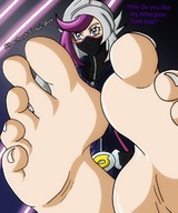 drawing feet color blue_eyes clothed toes barefoot soles stockings pink_hair point_of_view ghost_girl yu-gi-oh! stardustyuki yugioh_vrains the1guyunevernew emma_bessho